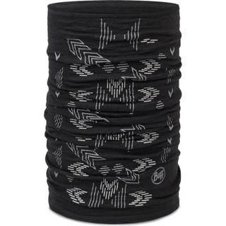Buff Merino Lightweight Prints Tørklæde størrelse One Size farve sort