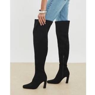 River Island River Island Black Thigh High Stretch Boots