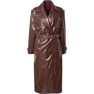 Lang relaxed fit trenchcoat i imiteret læder