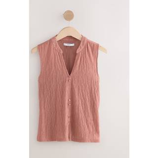 Next Gennemsigtig Knapper Top i Blonde