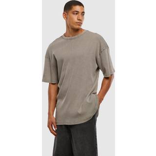 Urban Classics Washed Rib T-shirt - S - steelgrey