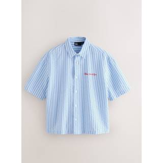 Next Blue EDIT Boxy Seersucker Stripe Shirt - xlarge
