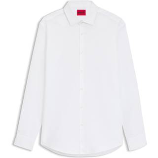 Slim fit skjorte i bomuld med jacquard-logo