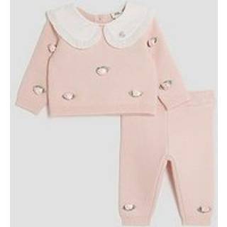 River Island River Island Pink Baby Girls Rose Bud Jumper Set
