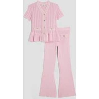 River Island River Island Pink Peplum Waistcoat & Trousers Set