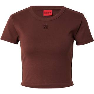 Slim fit T-shirt i bomuldsblanding med broderet stablet logo