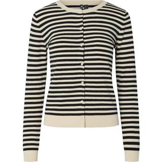 PIECES DAME CARDIGAN PCNORA - Birch Stripes black - S