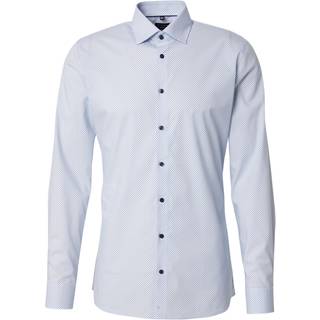 OLYMP Herren Hemd blau gemustert Slim Fit