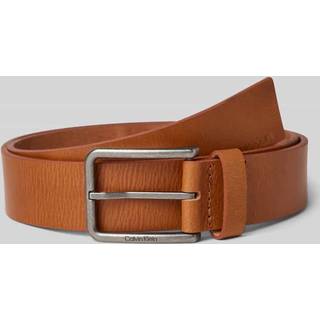 Calvin Klein WARMTH BUCKLE SMOOTH 35MM Bælte Læder LV04D7047GMUQ-105 cm - Herre - Genuine Leather