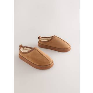 Next Tan Brown Cosy Mule Slippers