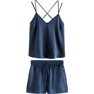 Next Blue Lace Trim Cami Short Set Pyjamas