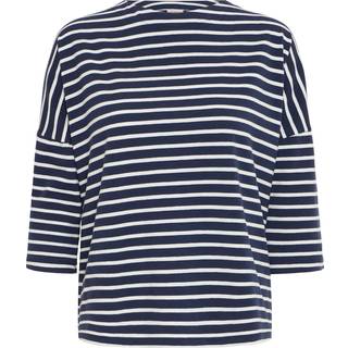 Fransa Siva T Shirt Strib Hvid Blå-L