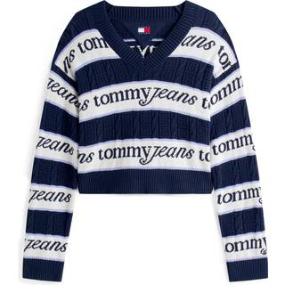 Tommy Flag Relaxed Logo Stripe Jumper