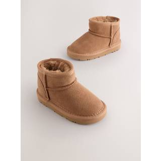 Next Tan Brown Water Repellent Standard Fit (F) Print Suede Pull On Boots