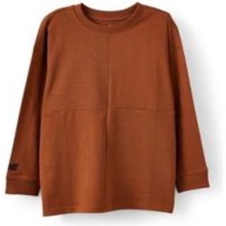 Cotton On Cotton On Brown Long Sleeve Textured Splice T-Shirt