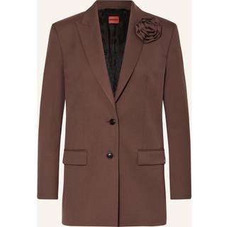 Relaxed fit blazer med blomsterbroche