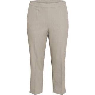 Kaffe Curve Kcsakira Cropped Pants Bukser 10580650 Elephant Skin Melange (48)