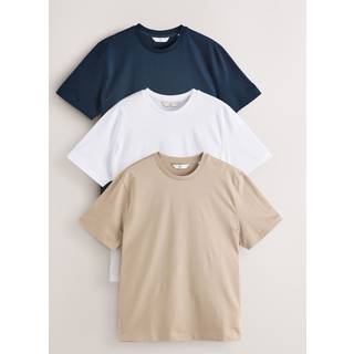 Next Signature SUPIMA bomulds-T-shirts med rund hals 3 pakke