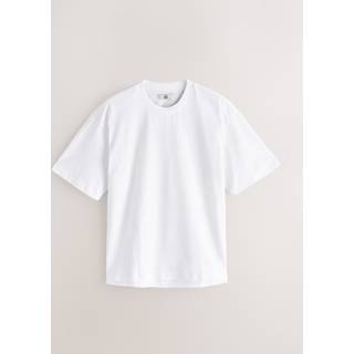Next White Boxy Fit EDIT Heavyweight T-Shirt