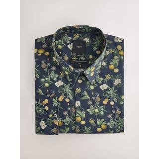 Next Normal pasform Kew Collection 100% Bomuld Blomster Langærmet Single Cuff Skjorter - large