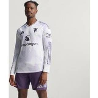Manchester United 25/26 langærmet autentisk udebanetrøje - White - 2XL