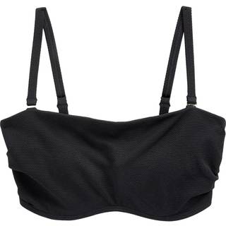 Next Black Pique DD+ Non Pad Minimise Bandeau Bikini Top