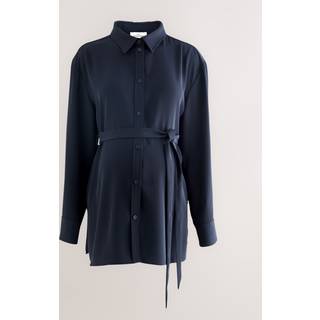 Next Navy Maternity Belted Shirt - 50