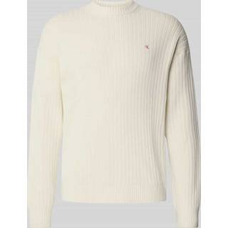Ribbed Cotton Monogram Jumper - White - XS