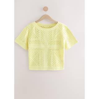 Next Kortærmet Hæklet Rund hals T-shirt