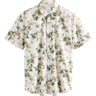 Next Kew Collection 100% bomuldsskjorte med blomsterprint og korte ærmer - medium