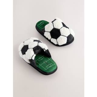 Next Black/White Football Slipper Mules
