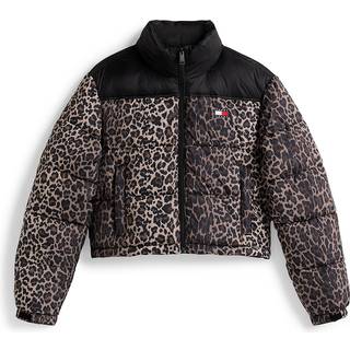 Leopard Ripstop Relaxed Cropped Puffer Jacket
