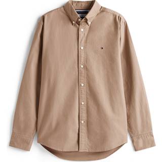 Tommy Hilfiger Tommy Hilfiger Brown Regular Fit Flag Embroidery Oxford Shirt - xsmall