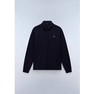 Napapijri E-Badge L/S Polo-shirt Herrer størrelse XL farve blu marine