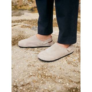 Next Taupe Closed Toe Back Strap Mules