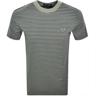 Fred Perry Fine Stripe T Shirt Green