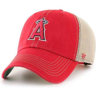 47 MLB Trawler Primært logo Team Color Mesh Trucker Clean Up Justerbar hat Voksen One Størrelse Passer til alle - Los Angeles Angels Red