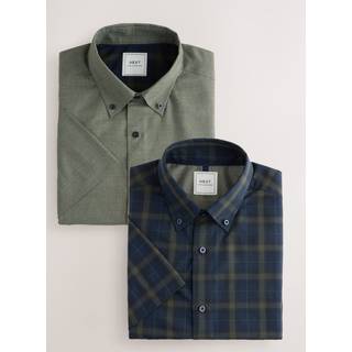 Next Easy Iron Kortærmet Oxford Skjorter 2 Pakke - xxxlarge