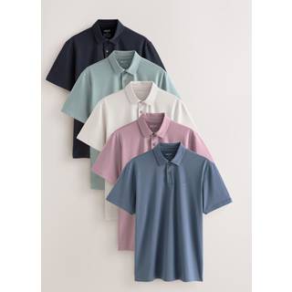 Next Kortærmet jersey poloskjorter 5 Pakke - large