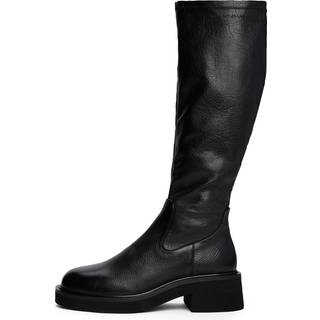 Leather Zip-Up Knee-High Boots