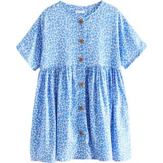 Next Blue Ditsy Button Summer Dress (3-16yrs) - 3 Years (98cm)