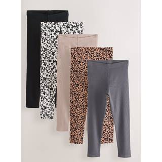 Next Ribbede Leggings 5 -pakke (3-16år)