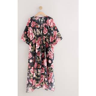 Next 100% bomuld Maxi Kimono med Slips i taljen