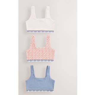 Next Blue/Cream/Floral 3 Pack Ultimate Comfort Crop Tops