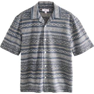 Next Blue Navajo Style Printed Jersey Short Sleeve Shirt