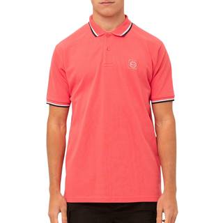 Marshall Artist Tipped Polo T Shirt Salmon Pink