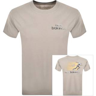 New Balance Logo T Shirt Beige