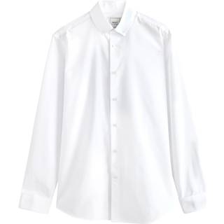 Next White Button Down Collar Slim Fit Easy Care Double Cuff Smart Shirt - EU 38 Regular