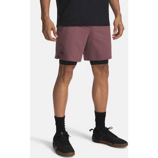 Under Armour Vanish Woven Men's 2-in-1 Shorts Maroon Mist / Black XL