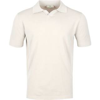 Thomas Maine Skipper Collar Knitted Polo in Stone | Thomas Maine | Norton Barrie - XL
